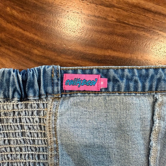 Edikted Denim Button-Up Corset Top - Picture 6 of 7